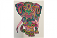 Completed Elephant Coloring Project