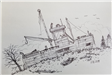 Drawing of a Boat on Land