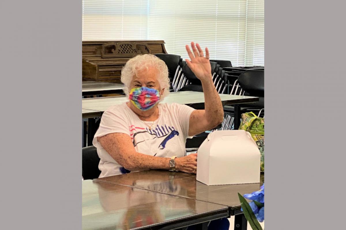 Guest at Socially Distanced Luncheon 1