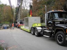 Large Cement Block on Trailer