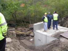 Public Works Employees at Construction Area
