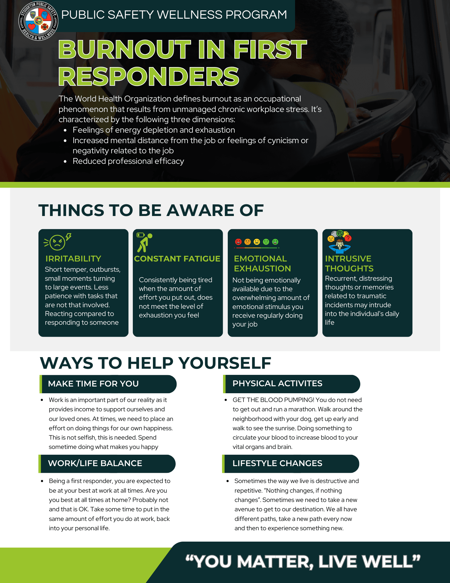 BURNOUT IN FIRST RESPONDERS