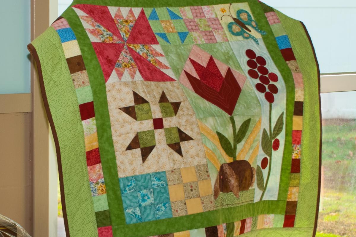 Quilt Displayed by Window