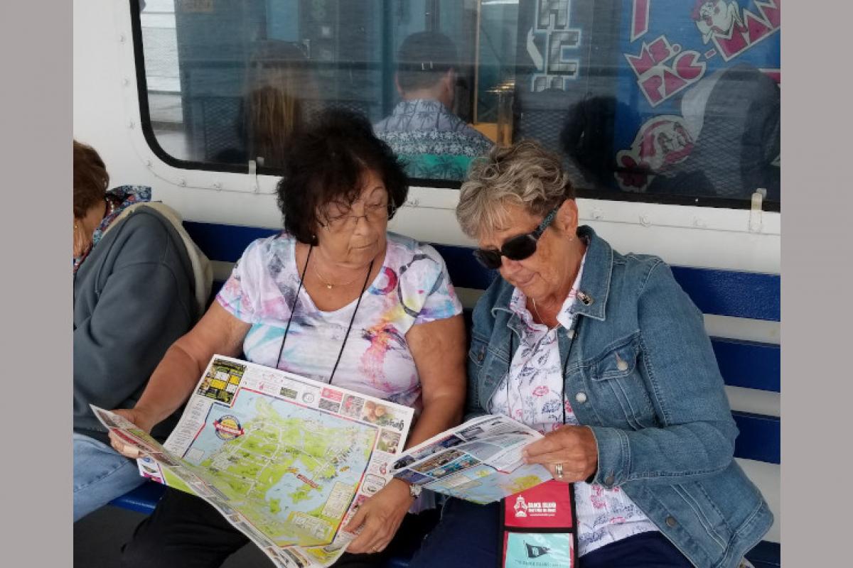 Two Women Looking at Map