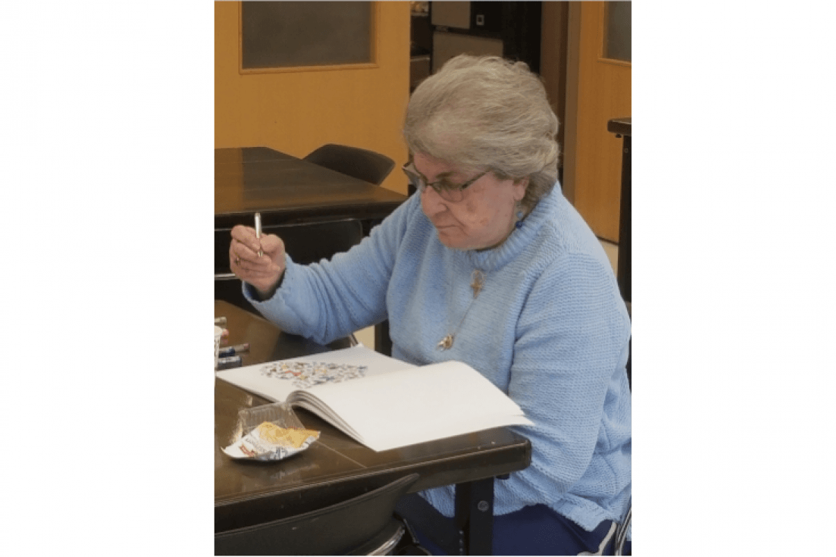 Woman Coloring Heart Design