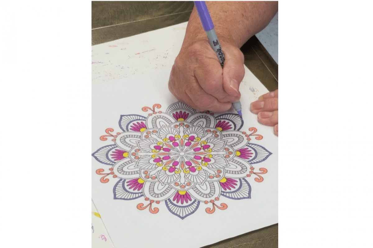 Person Coloring Flower
