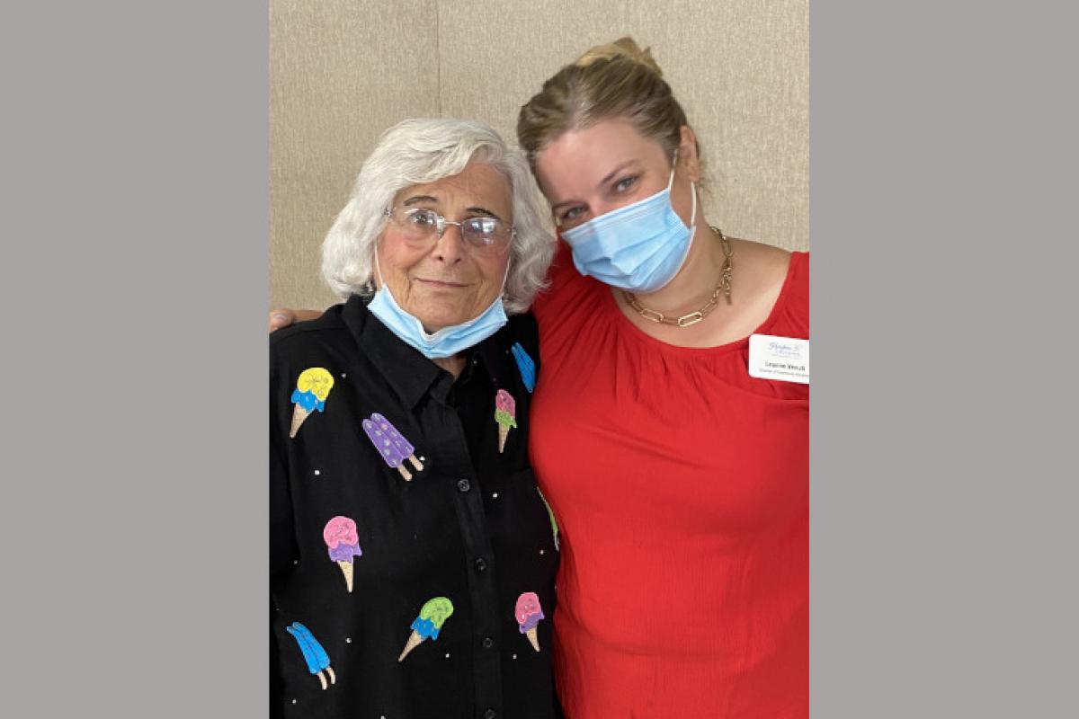 Two Women Posing for Photo