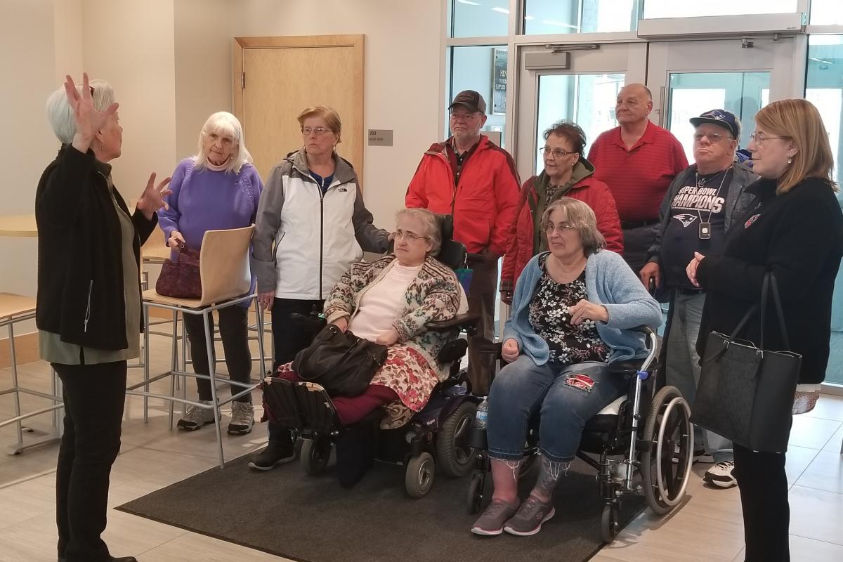 Group Gathered in Lobby Area