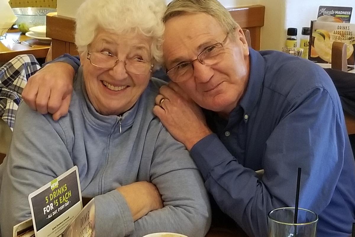 Couple Seated at Olive Garden