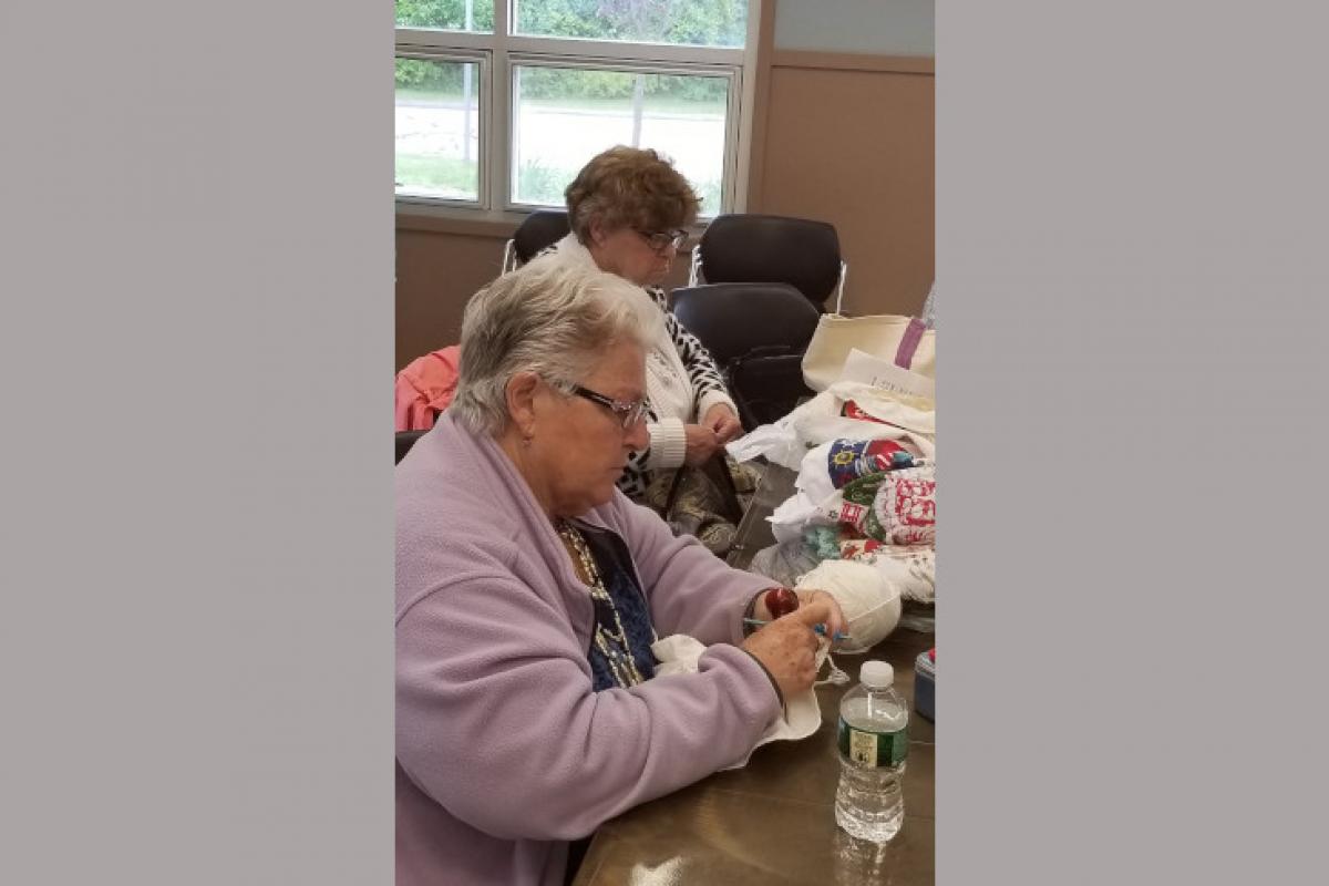 Women Quilting and Knitting 6