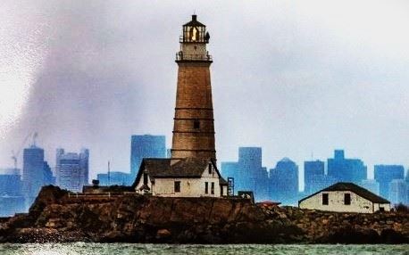 Acrylic Painting of Boston Light on Boston Harbor Islands