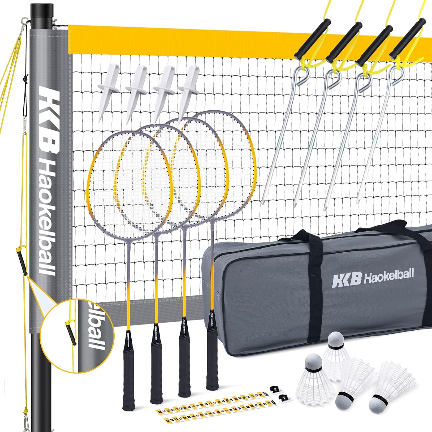 Image of Badminton Set with Net and Rackets